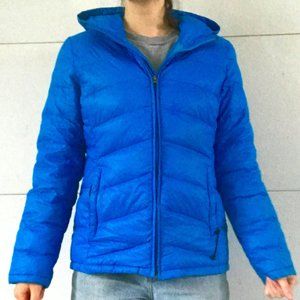 Lightweight Down Bright Turquoise Blue Puffer Coat